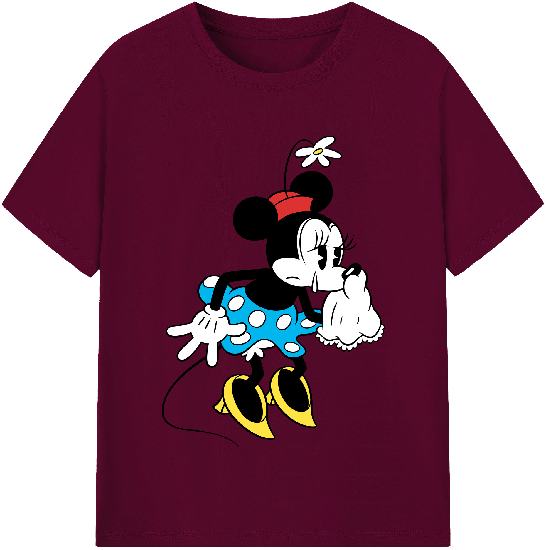 （画像用） ミッキーマウス Mickey Mouse レディースカジュアルプリントTシャツ（綿100％）